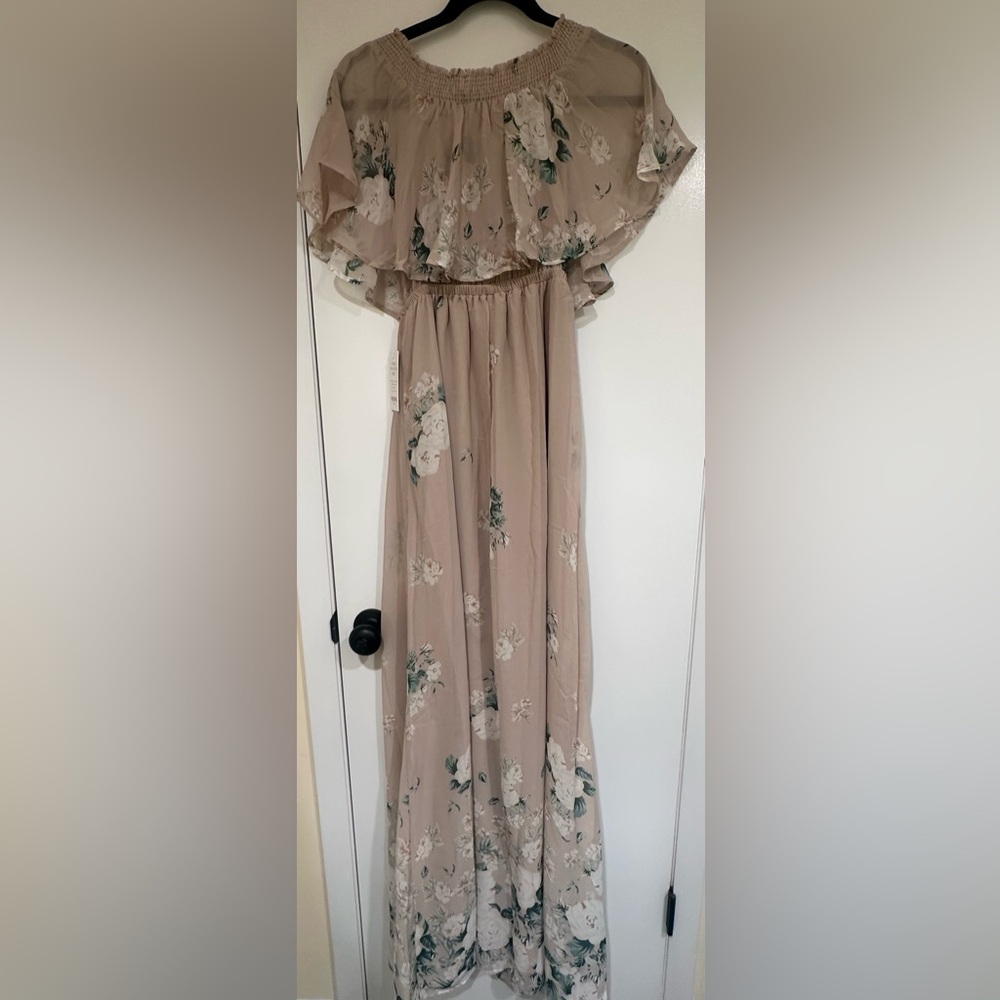 Floral Off-Shoulder Maxi Dress